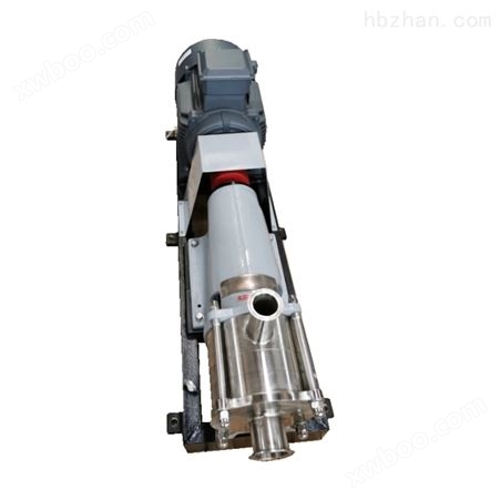卫生级三级管线式乳化泵 均质多级乳化机 卧式螺杆泵